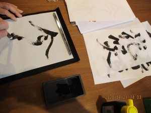 200421_筆と墨を使って（チャームスイート新横浜）